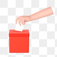 PNG 3D lodging voting ballot, element illustration, transparent background