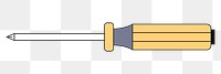 Screwdriver png flat illustration, transparent background