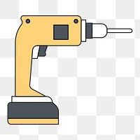 Electric screwdriver png illustration, transparent background