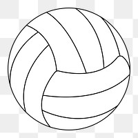 Png white volleyball ball illustration, transparent background