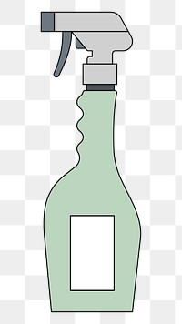 Png cleaning spray bottle illustration,  transparent background