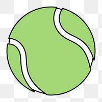 Png tennis ball equipment illustration, transparent background