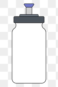 PNG Sports water bottle, flat object illustration, transparent background