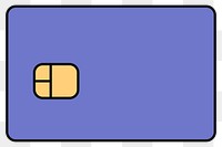 PNG Purple credit card, flat finance illustration, transparent background