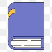 Png closed book top view illustration,  transparent background