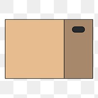 PNG Moving cardboard box, flat illustration, transparent background