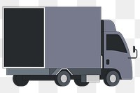 PNG Gray truck, flat vehicle illustration, transparent background