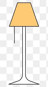 Png yellow floor lamp illustration, transparent background