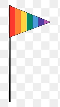 PNG Pride flag, LGBTQ flat illustration, transparent background