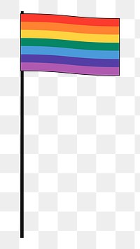 PNG Pride flag, LGBTQ flat illustration, transparent background