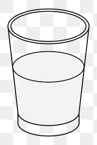 PNG Glass of milk, flat illustration, transparent background