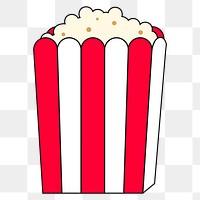 Png small size popcorn illustration, transparent background