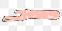 PNG Vitiligo helping hand gesture, flat illustration, transparent background