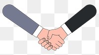 PNG Business handshake, gesture illustration, transparent background