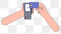 PNG Credit card pay wave, cashless payment illustration, transparent background