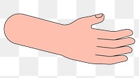 PNG White hand gesture, flat illustration, transparent background