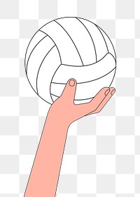 Png shooting white volleyball illustration, transparent background