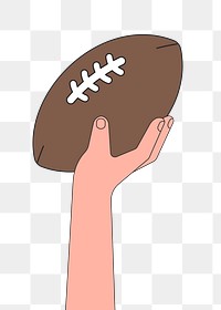 Png shooting rugby ball illustration, transparent background