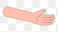 PNG Arm hand, body part flat illustration, transparent background