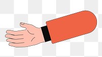 PNG Reaching hand, gesture illustration, transparent background