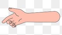 PNG Reaching hand, gesture illustration, transparent background