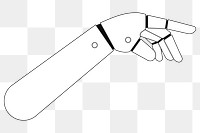 PNG Robotic hand, gesture illustration, transparent background