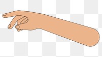 PNG Arm hand, body part flat illustration, transparent background