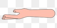 PNG Helping hand gesture, flat illustration, transparent background