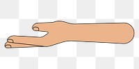 PNG Helping hand gesture, flat illustration, transparent background