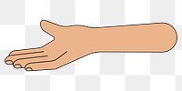 PNG Helping hand gesture, flat illustration, transparent background