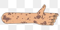 PNG Vitiligo palm hand, gesture flat illustration, transparent background