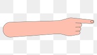 PNG Hand pointing finger, gesture illustration, transparent background