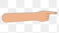 PNG Hand pointing finger, gesture illustration, transparent background