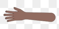 PNG Black hand gesture, flat illustration, transparent background