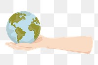 Protect the earth png environmental conservation illustration, transparent background