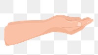 Giving png hand gesture, transparent background