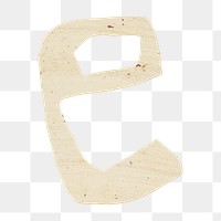 e letter png, paper English alphabet, transparent background