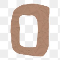 O  letter png, paper English alphabet, transparent background