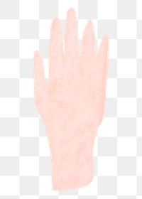 PNG Raised hand gesture, paper craft element, transparent background