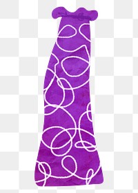 PNG Scribbled chimney shape, abstract paper craft element, transparent background