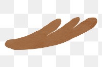 PNG Black palm hand gesture, paper craft element, transparent background