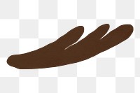 PNG Black palm hand gesture, paper craft element, transparent background