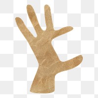 PNG Okay hand gesture, paper craft element, transparent background