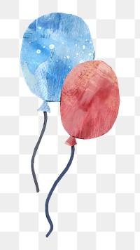 Floating balloons png, paper craft, transparent background