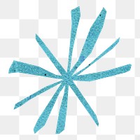 Asterisk symbol png, paper craft element, transparent background