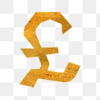 PNG Pound symbol, British money currency, transparent background