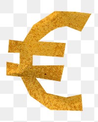 PNG Euro symbol, European money currency, transparent background