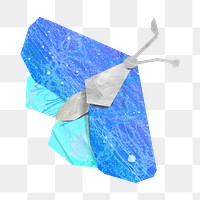 PNG Blue  butterfly, animal paper craft, transparent background