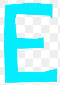E letter png, paper English alphabet, transparent background