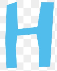 H letter png, paper English alphabet, transparent background